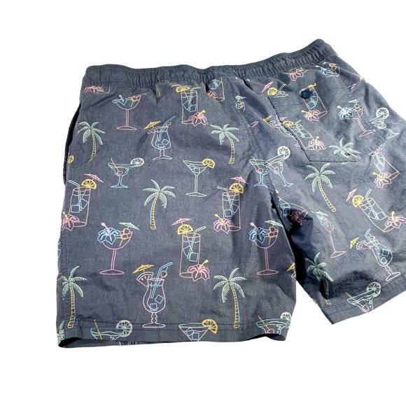 Goodfellow Mens Swim Suit Trunks Tropical Drinks Hawaiian Vacation Beach Pool - Picture 8 of 8